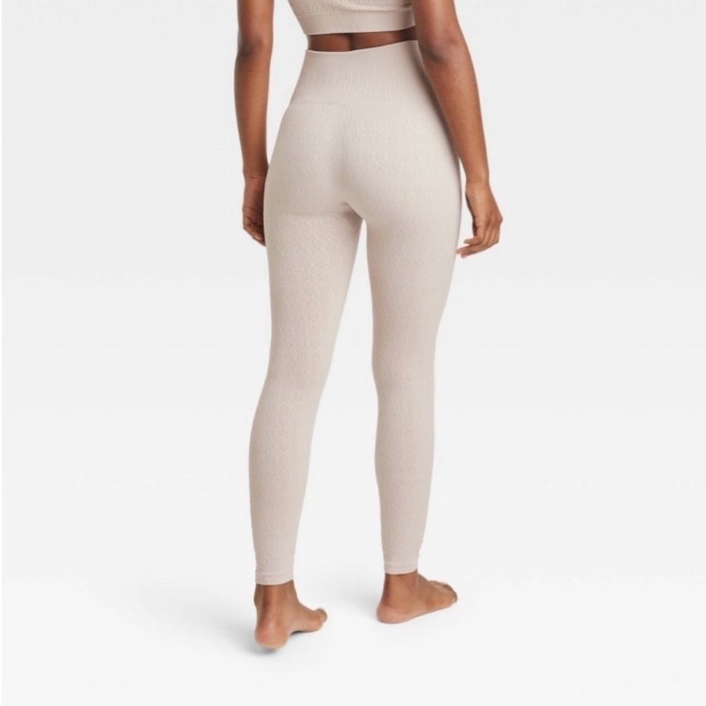 JoyLab Beige High-Waisted Leggings for Yoga